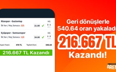 Geri dönüşlerle 540.64 oran yakaladı! Misli’de 216.667 TL kazandı…