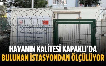 Havanın kalitesi Kapaklı’da bulunan istasyondan ölçülüyor