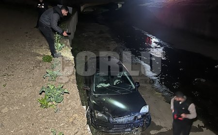 Tekirdağ'da otomobil dereye uçtu