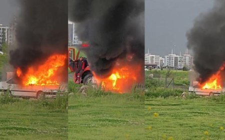 Galericiler Sitesi’nde korku dolu dakikalar! Otomobil alev alev yandı