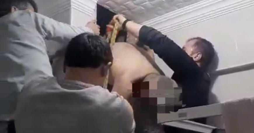 Film gibi olay: Eşine ulaşmak için girdiği havalandırma boşluğunda sıkıştı