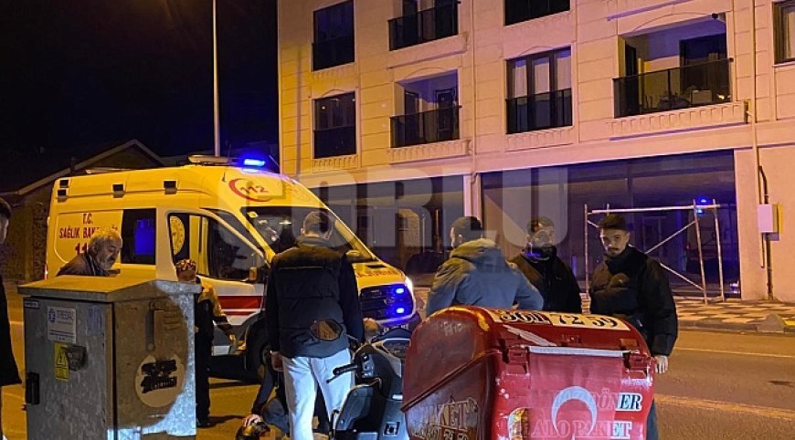 Motosiklet ile otomobil çarpıştı: 1 yaralı