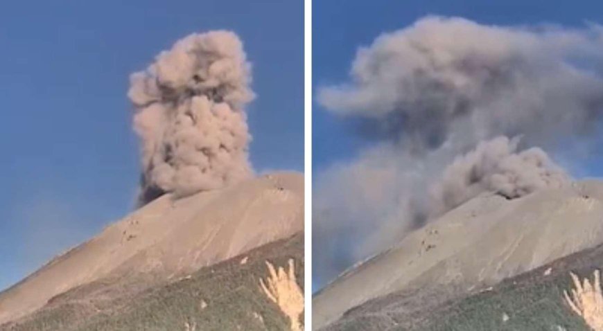 Asya'da korkutan yanardağ patlaması! İşte o anlar