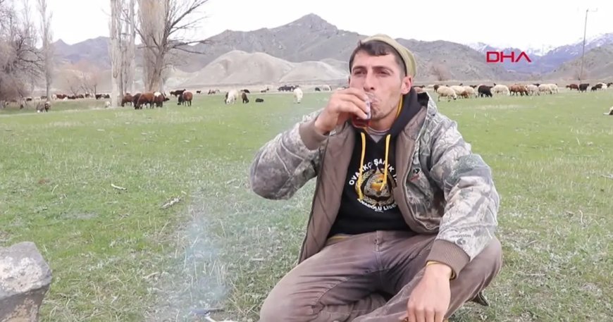 Dron ile sürüyü 30 saniyede topladı. Yeni nesil çoban büyük ilgi gördü