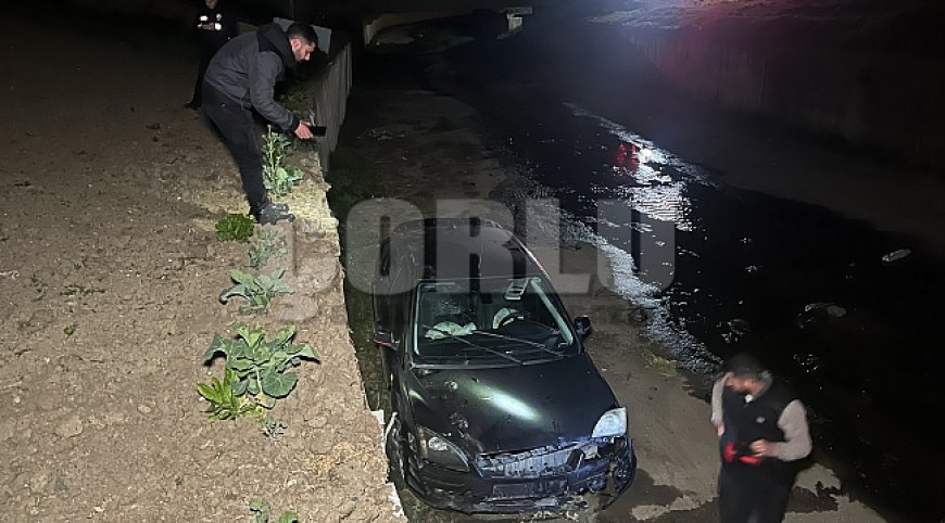 Tekirdağ'da otomobil dereye uçtu