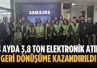 4 ayda 3,8 ton elektronik atık geri dönüşüme kazandırıldı
