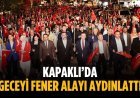 Kapaklı’da geceyi fener alayı aydınlattı