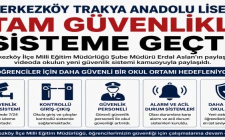 ÇERKEZKÖY TRAKYA ANADOLU LİSESİ TAM GÜVENLİKLİ SİSTEME GEÇTİ