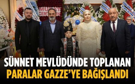 Sünnet mevlüdünde toplanan paralar Gazze’ye bağışlandı