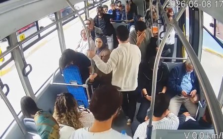 Şoför sürdü, sağlık çalışanı müdahale etti: Otobüste panik anlar