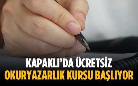 Kapaklı’da ücretsiz okuryazarlık kursu başlıyor