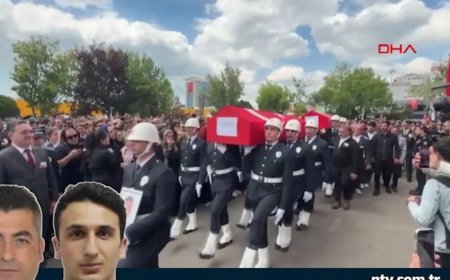 Şehit polislere acı veda...