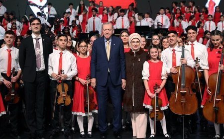 Cumhurbaşkanı Erdoğan, Cumhurbaşkanlığı Çocuk Orkestrası ve Korosu Konseri'ni dinledi
