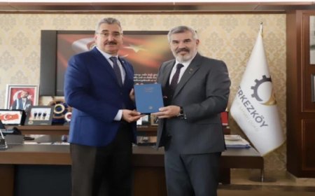 NKÜ REKTÖRÜ ŞAHİN’DEN ÇTSO BAŞKANI ÇETİN’E ZİYARET