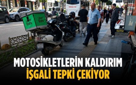 Motosikletlerin kaldırım işgali tepki çekiyor