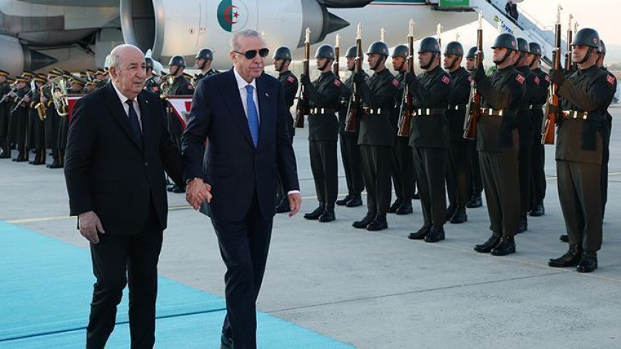Cumhurbaşkanı Erdoğan, Cezayir Cumhurbaşkanı Tebbun'u resmi törenle karşıladı