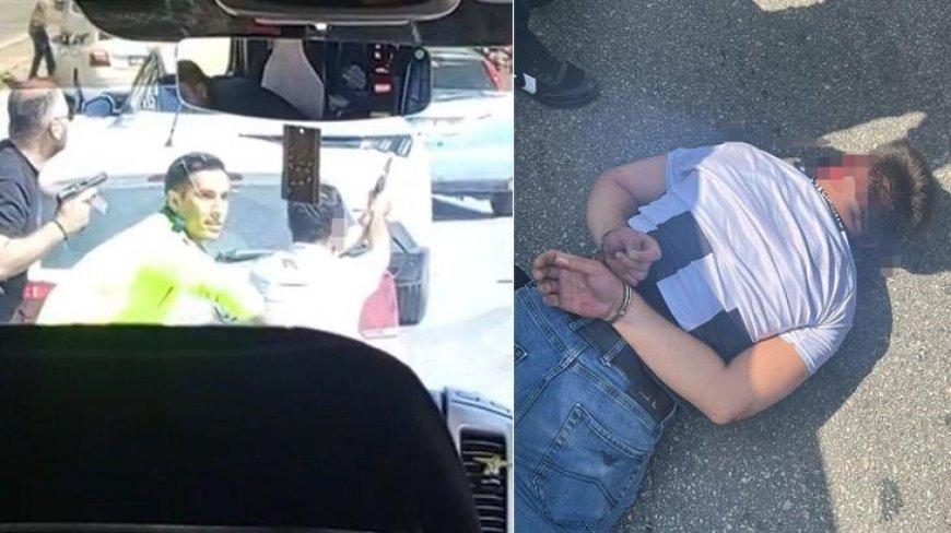 Kız arkadaşı ile birlikte taksiciyi rehin alıp, polise ateş açan şüpheli kıskıvrak yakalandı