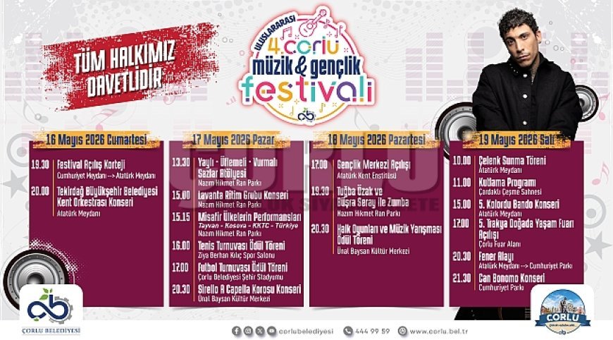 Çorlu’da Festival Coşkusu Başlıyor