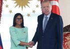 Erdoğan-Rodriguez görüşmesi. Venezuela Geçici Devlet Başkanı İstanbul'da