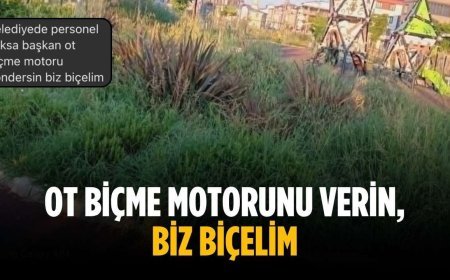 “Ot biçme motorunu verin, biz biçelim”